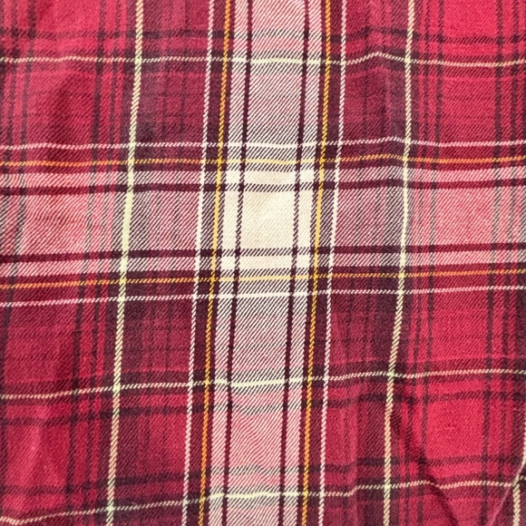 Vintage Eddie Bauer ladies boxy button down plaid top made in Hong Kong sz Large - Picture 10 of 15